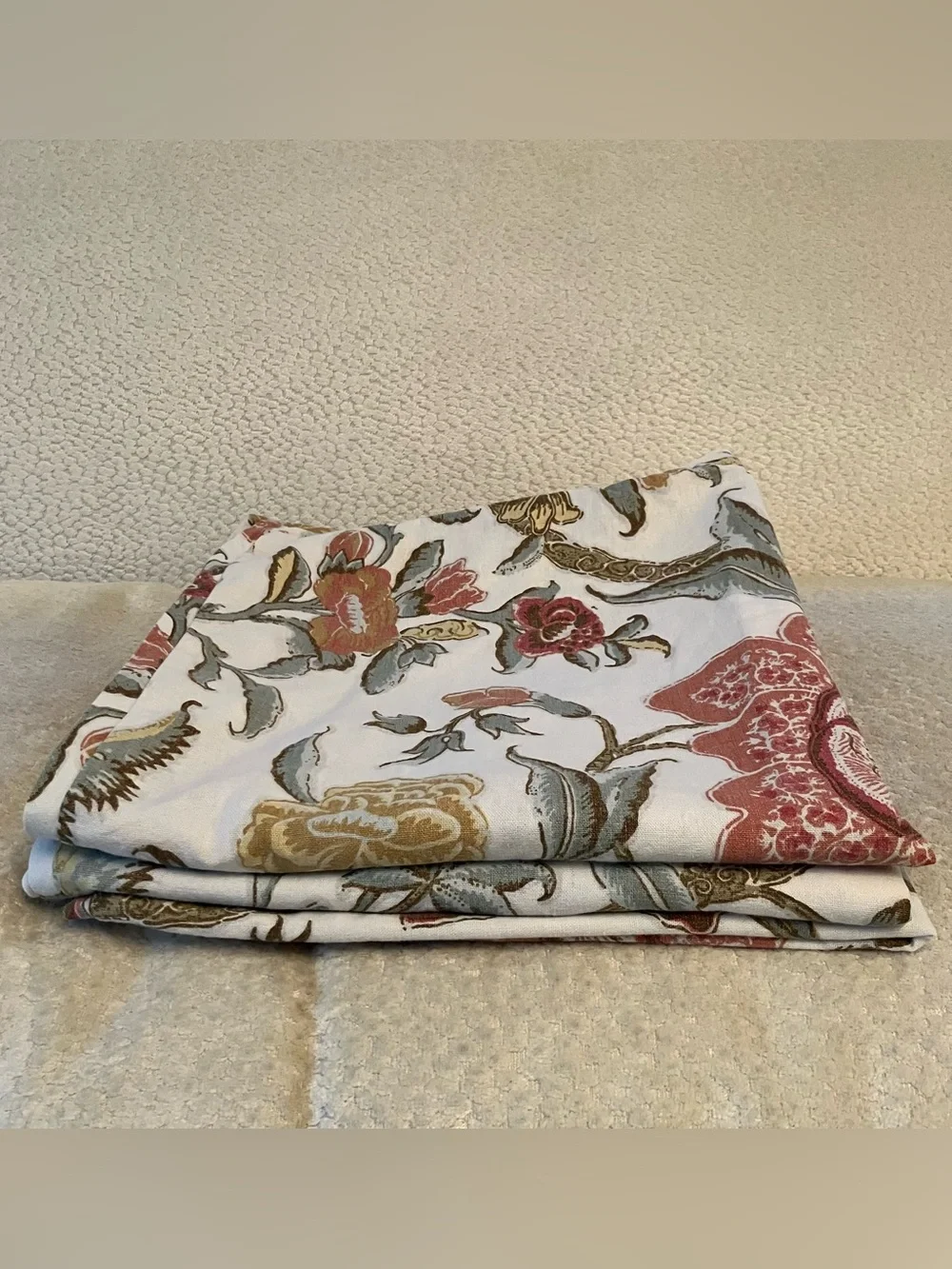 3 Pottery Barn Cynthia Palampore Linen Blend Pillow Shams Euro Floral Set 20x26”